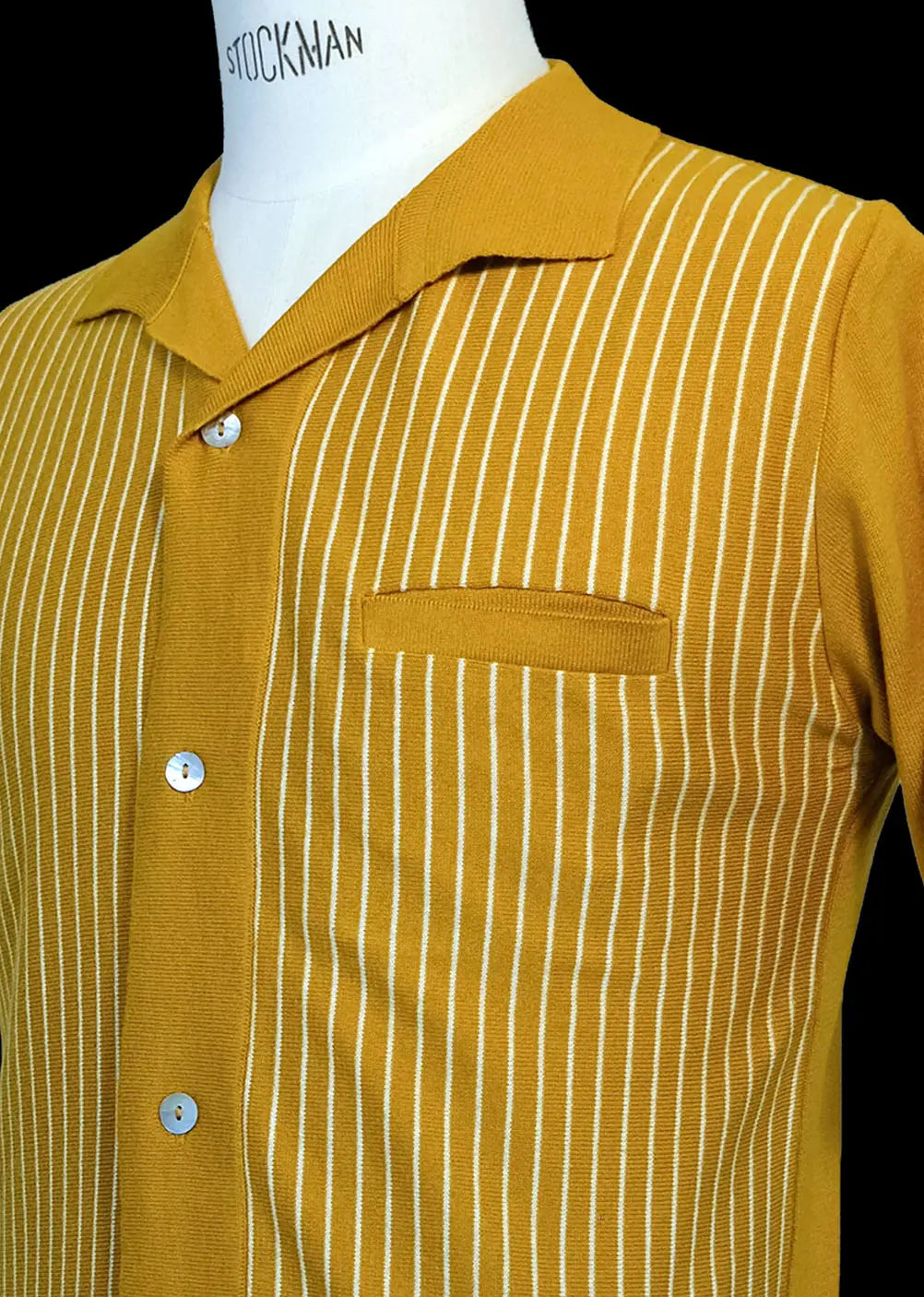 Mustard knit shirt Dorian